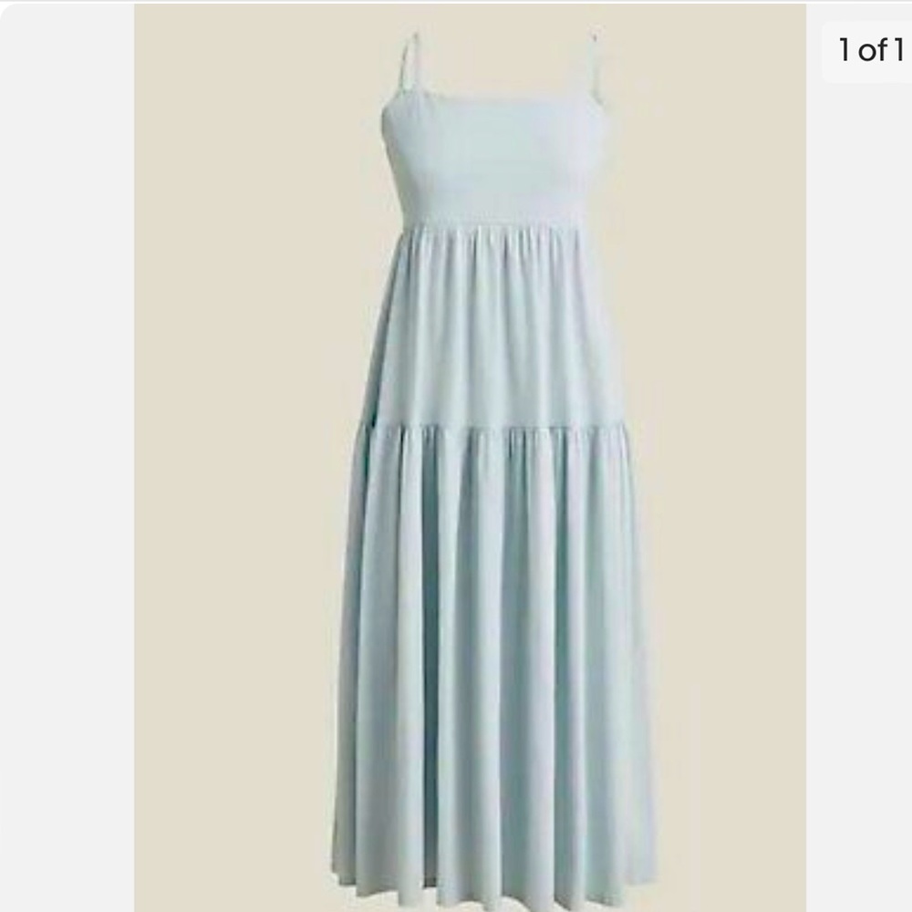 JCREW TIE-BACK KNIT TIERED DRESS